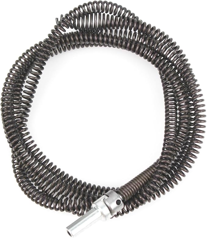 Amonk Drain Auger Cable 3.28Ft Clog Remover with Drill Connector 10mm Flexible Plumbing Snake Pipe Drain Cleaner for Kitchen, Bathroom and Shower Sink