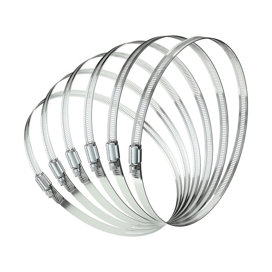 6 Pcs 12" Stainless Steel Hose Clamp - Adjustable Worm | Hand Tools - Image 1
