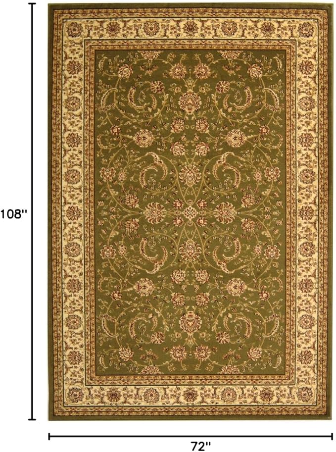SAFAVIEH Lyndhurst Collection Area Rug - 6' x 9', Sage & Ivory, Traditional Oriental Design, Non-Shedding & Easy Care, Ideal for High Traffic Areas in Living Room, Bedroom (LNH219B)