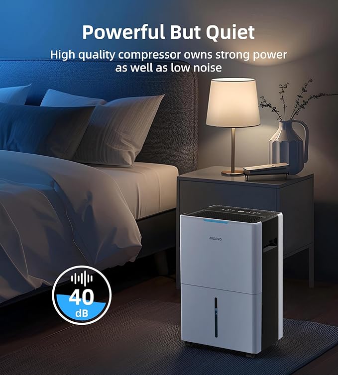 5000 Sq. Ft Dehumidifiers for Home and Basement, 52 Pint/Day Dehumidifier with Drain Hose, 3 Modes, 24H Timer, Auto Defrost, Child Lock, for Bedroom, Garage, RV, Large Room, Humid Summer, Rainy Season