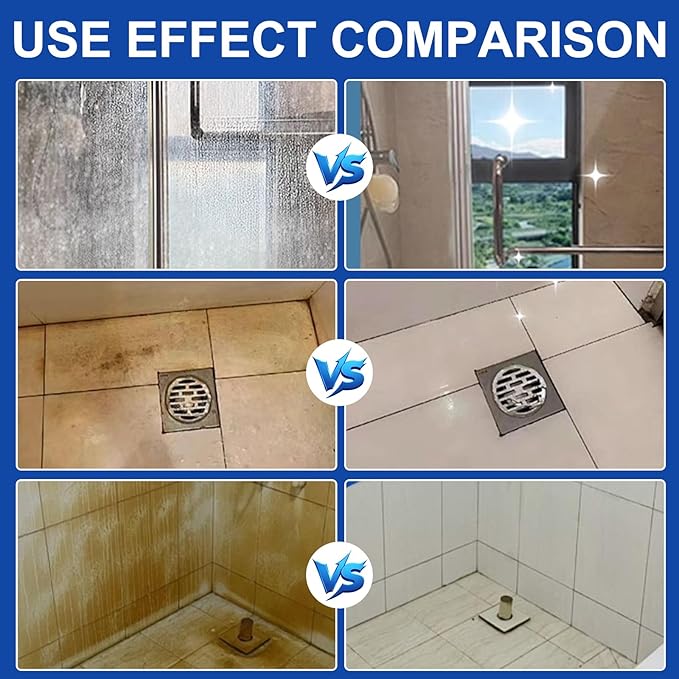 2Pcs Bathroom Descaler Foam Cleaner,Stubborn Stains Cleaners,Bathrooms Descaler Cleaners, Powerful Descaling Cleaning Agent for Stubborn Stains, Bathtub, Glass & Multipurpose Bathroom Surfaces