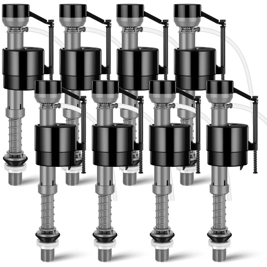 Lasnten 8 Pcs Toilet Fill Valve Toilet Replacement Kit, Black - Image 1
