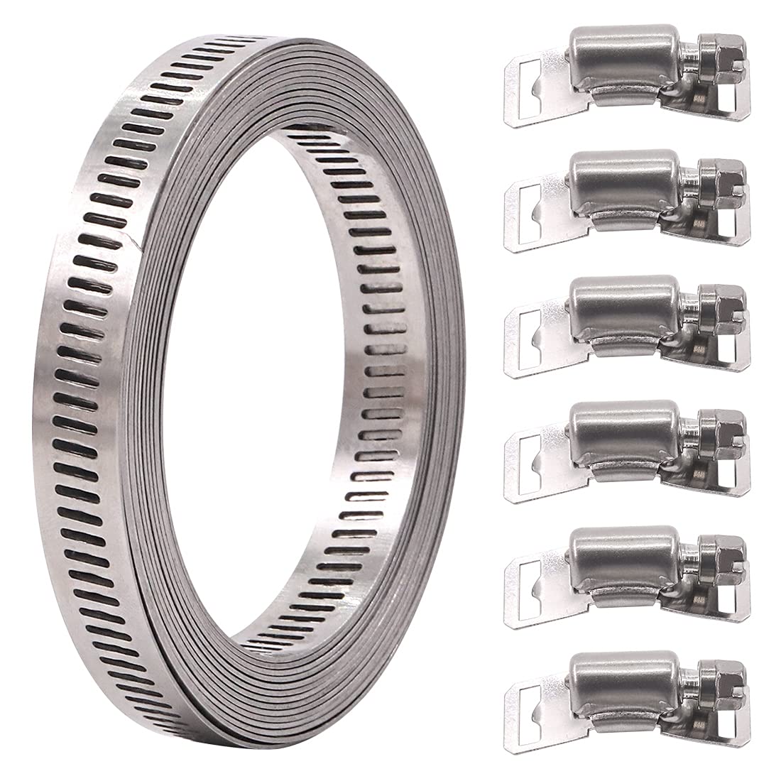 Glarks 7Pcs 10 Feet Long Worm Gear Hose Clamp | Hand Tools - Image 1