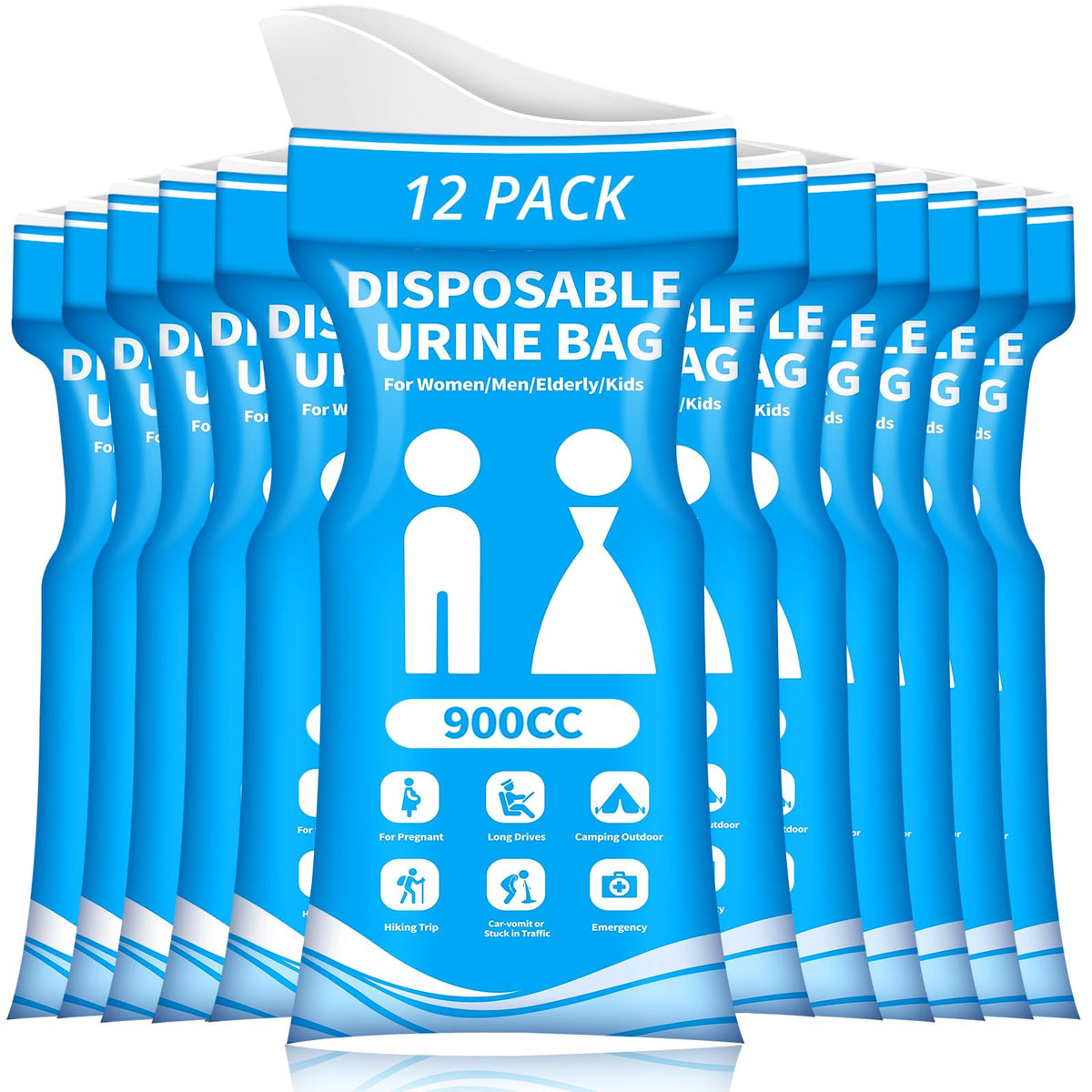 Disposable Urine Bag for Travel - 900ML Portable Pee Bags - Image 1