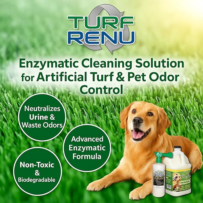 Tr10101 Bio-Enzymatic Cleaning Solution for Synthetic/Artificial Turf and Pet Odor Control, 1-Gallon, 2-Pack