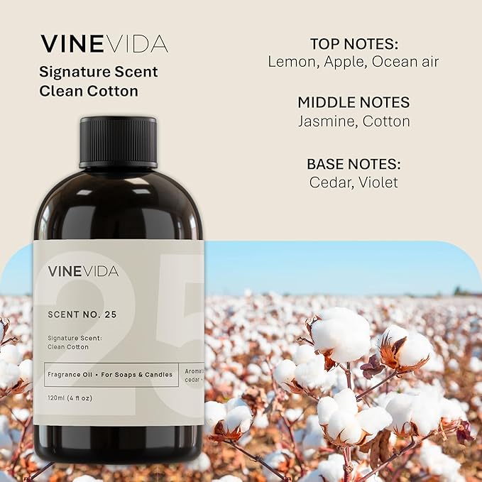 VINEVIDA 32oz Scent No.25 Fragrance Oil for Candle & Soap Making - Natural Candle Scents Made in USA