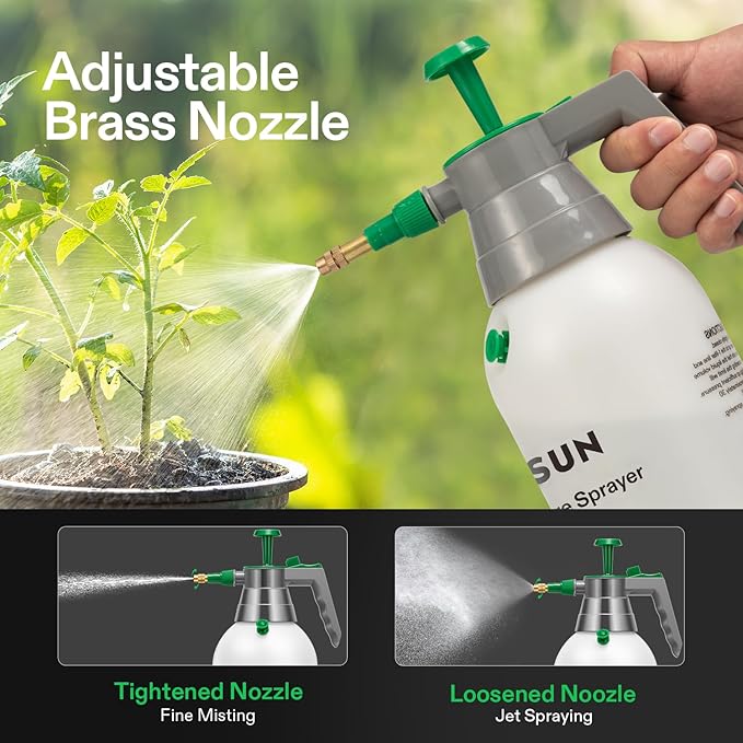 VIVOSUN 2-Pack 5 Tier Vertical Gardening Stackable Planter and 0.5Gal Handheld Garden Sprayer, 2L Pump Sprayer, 68 Oz Water Spray Bottle with Safety Valve, Adjustable Nozzle, Extended Spray Ro