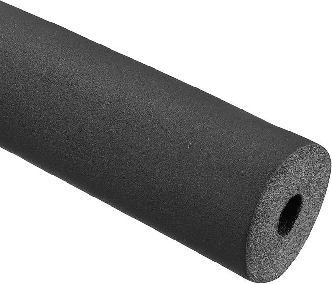 PATIKIL 74.8" Lx1.1 IDx1.2 T Pipe Insulation Foam Tube, Water Pipe Insulation Tubing Heat Preservation for Plumbing Water AC Pipe Sprinkler Spigot, Black