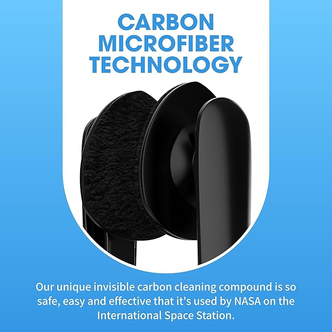 CarbonKlean Peeps Eyeglass Lens Cleaner - Efficient and Durable Carbon Microfiber Technology - Exclusively Used by NASA - 500 Uses (Green, 2 Pack)