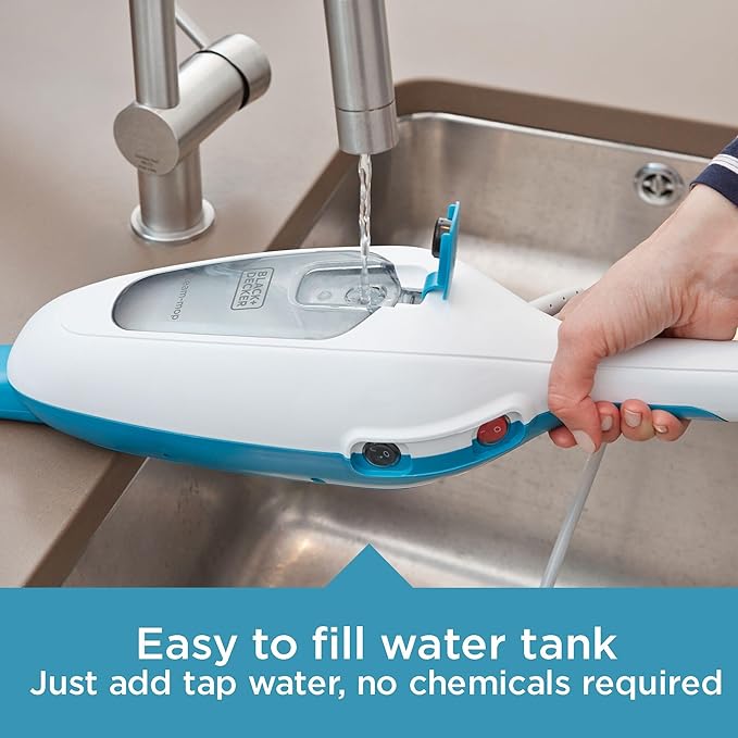 BLACK+DECKER Steam Mop, White (HSM13E1)
