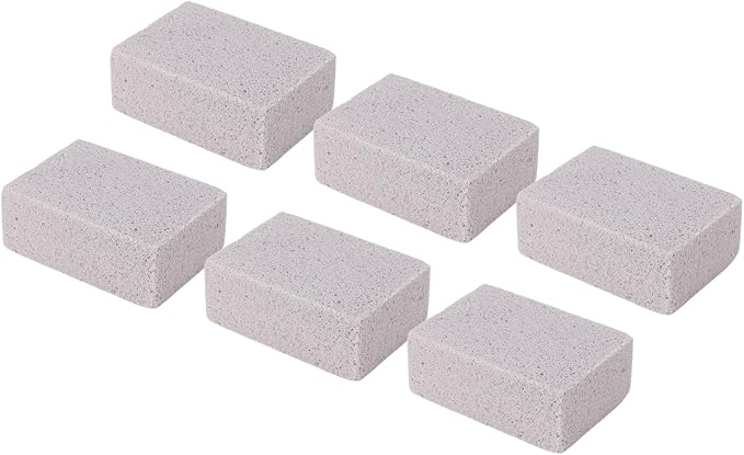 AUNMAS 6PCS Pool Pumice Stones, PVC Blocks for Hard Water Scale Calcium Deposits, with Long Lasting Performance, for Kitchen Sink Toilet Bowl Bathtub Shower Tile (M)