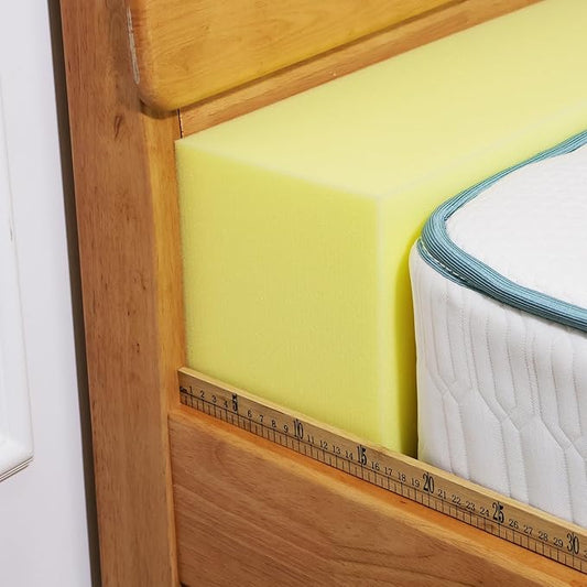 Bed Gap Filler, High Density Foam Mattress Extender for Headboard/Wall Gaps,2-Meter Extra Long Cut-to-Fit Yellow Foam Sponge Strip (78''x6''x7'')