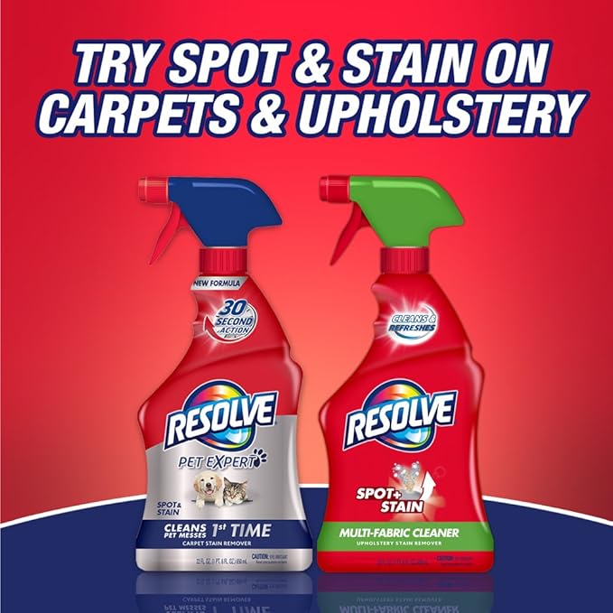 Resolve Pet Steam Carpet Cleaner Solution Shampoo, 288oz (6 Bottles x 48 oz), Safe for Bissell, Hoover & Rug Doctor