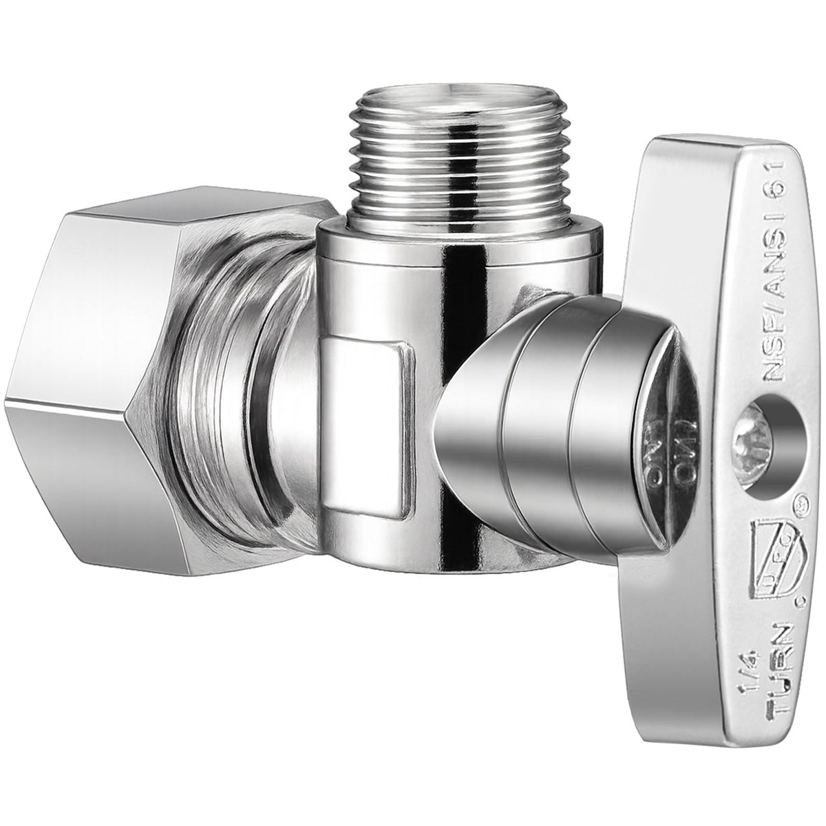 1 Pack Angle Stop Valve,1/4 Turn Water Shut Off Valves - Image 1