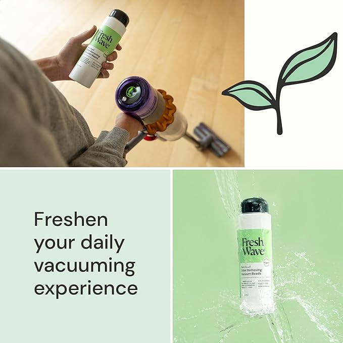 Vacuum Odor Eliminating Beads 5.25oz | Natural Plant-Based Deodorizer | Keeps Vacuum Fresh