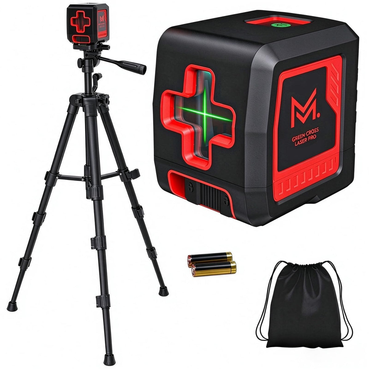 Self Leveling Laser Level 100ft, Green Cross Line with Tripod - Image 1