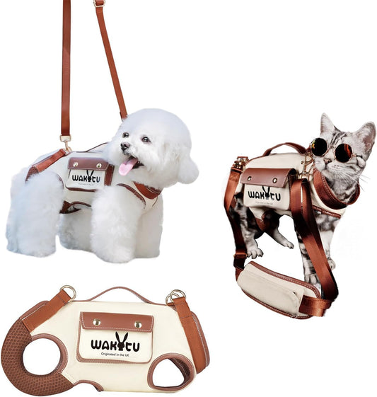Wakytu Dog Lift Harness Dog Carrier Sling for Small Dogs & Cats,S - Image 1