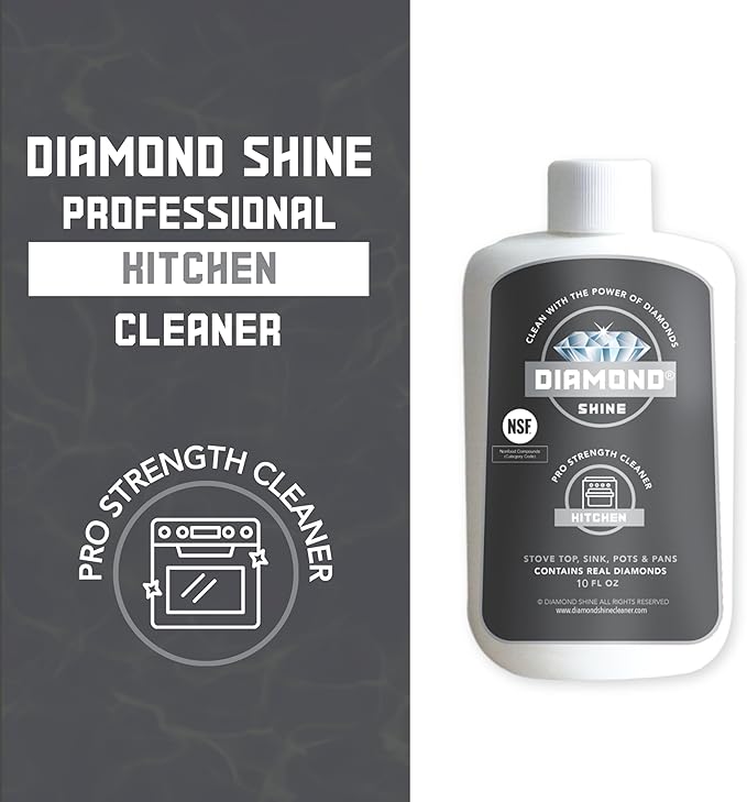 Diamond Shine Professional Combo Pack Bathroom & Kitchen Cleaners Hard Water Remover Shower Doors Cooktops Stainless Steel Faucets