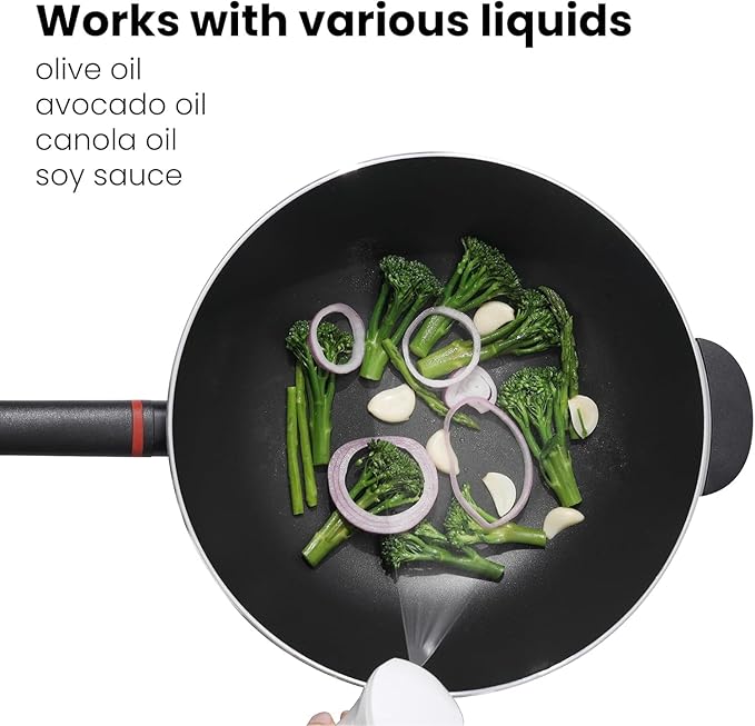 Mistifi Premium Oil Sprayer, Olive Oil Sprayer – Dark Glass Bottle for Cooking, Air Fryer & Salad – Fine Mist, Easy Press – Abyss and Green Set of 2