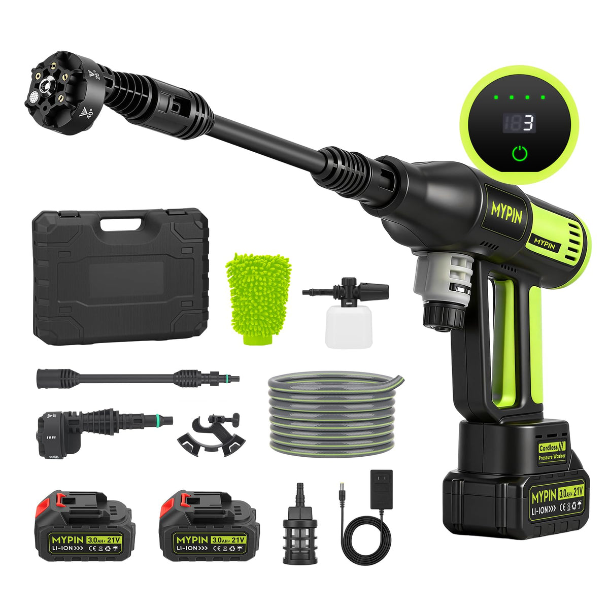 LCD Display Portable Cordless 725 PSI Pressure Washer - Image 1
