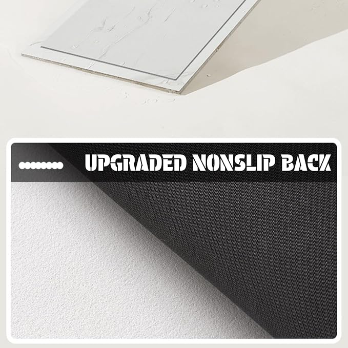 Window Sill Cushion Pad - Narrow Adjustable & Waterproof Window Seat Mat for Bay Windows, Absorbent Dust-Proof Liner with Non-Slip Backing,Cut-to-Fit (Light Grey, 79''x6'')