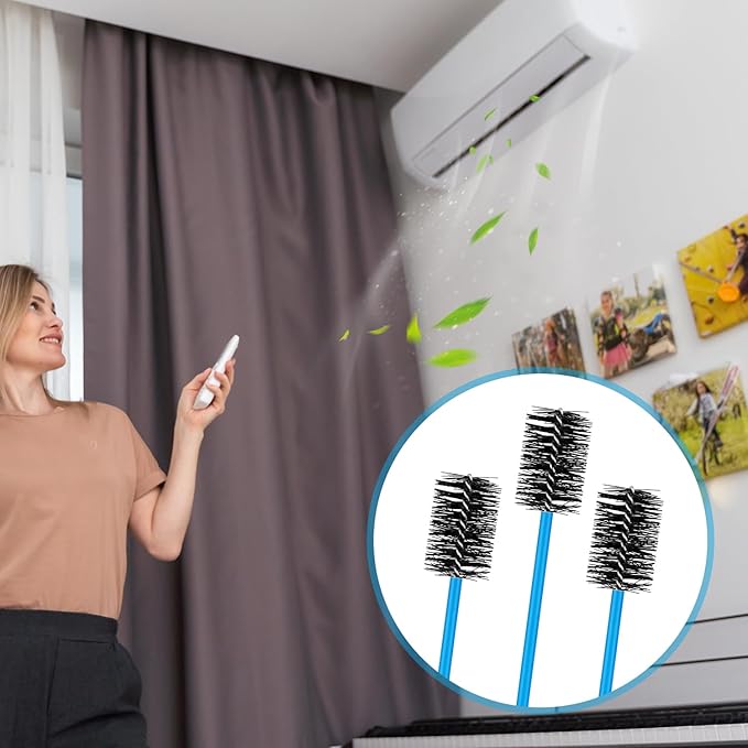 3pcs Premium Nylon PVC Drain Brushes - Flexible Pipe Cleaner with Soft Brush Head, Easily Cleans Dirt, Keeps Condensate Traps Clean