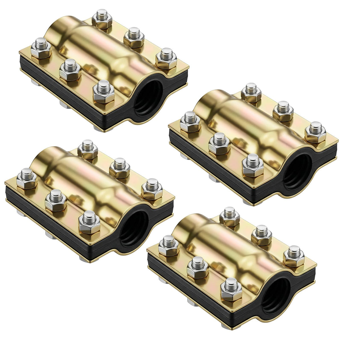 4 Pcs 3/4 Inch Pipe Repair Clamp for 0.98-1.06 Inch Outer | Hand Tools - Image 1