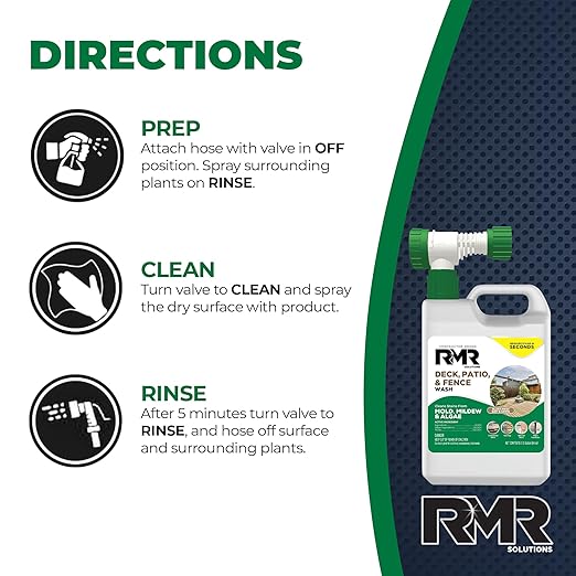 RMR Deck, Patio & Fence Wash - Commercial Grade Outdoor Stain Remover