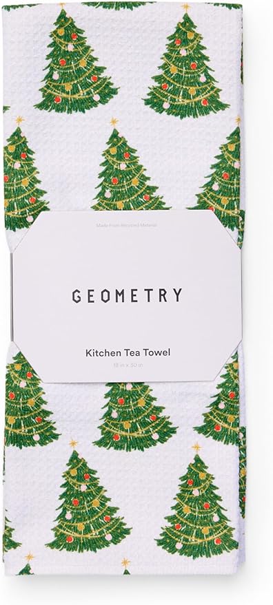 GEOMETRY Christmas Kitchen Towels - Quick Dry Microfiber Cloth Dish Towels for Kitchen Drying - Premium Quick Dry Towel - Decked Out