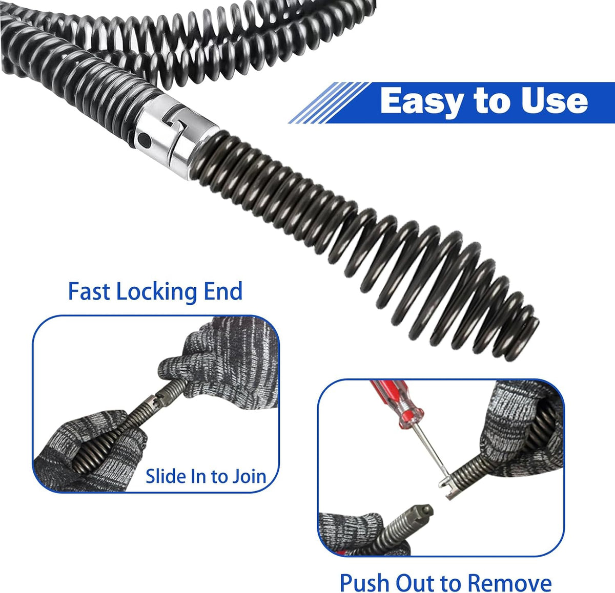 Weiwei Drain Snake Cutter & Auger Head Attachment Set
