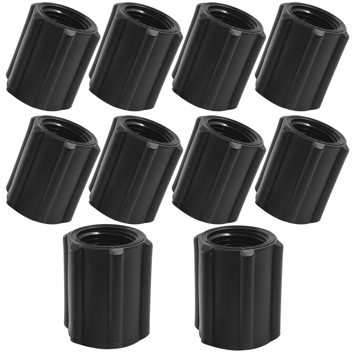 10 Pack 1/2 Inch Double Female Thread Joint PVC Coupling - Image 1