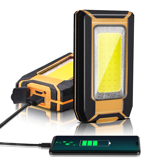 2-Pack Rechargeable LED Work Light, 1600LM Magnetic Portable - Image 1