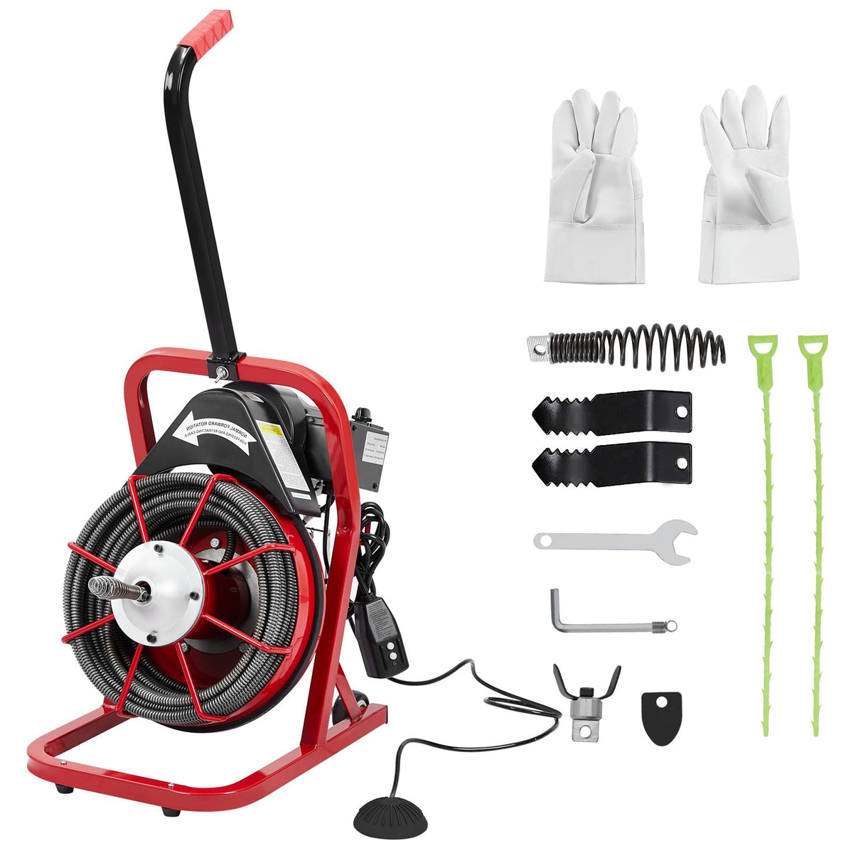 Electric Drain Cleaning Machine, 75FT x 1/2" Auto-Feed Drain - Image 1
