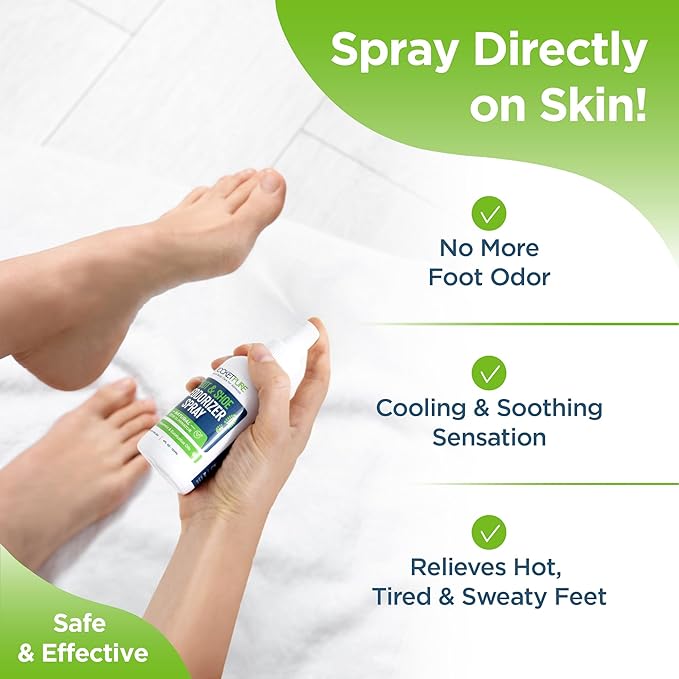 Rocket Pure Natural Foot and Shoe Deodorizer Spray, Deodorant and Odor Eliminator for Smelly Feet, Smell Remover, Formulated with Essential Oils, Made in the USA, Mint, 4 fl oz (Pack of 2)