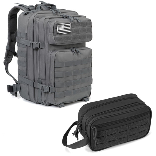 QT&QY 45L Tactical backpack & Tactical Toiletry Bag - Image 1