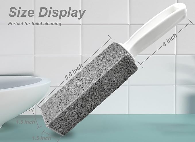Pumice Stone for Toilet Bowl Cleaning-Removes Hard Water Stains, Limescale, Calcium Buildup, Iron and Rust from Toilet Bowl, Tiles, Pool, Sink, Bathtub, Grill, 8 Pack