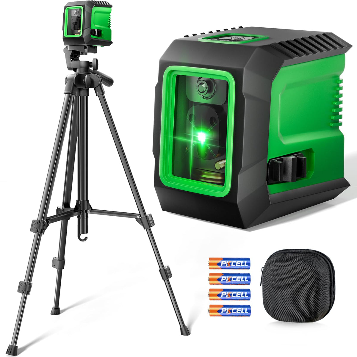 Laser Level with 50” Tripod, 360° Self Leveling Cross Line - Image 1