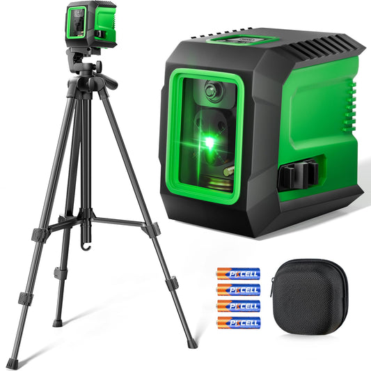 Laser Level with 50” Tripod, 360° Self Leveling Cross Line - Image 1