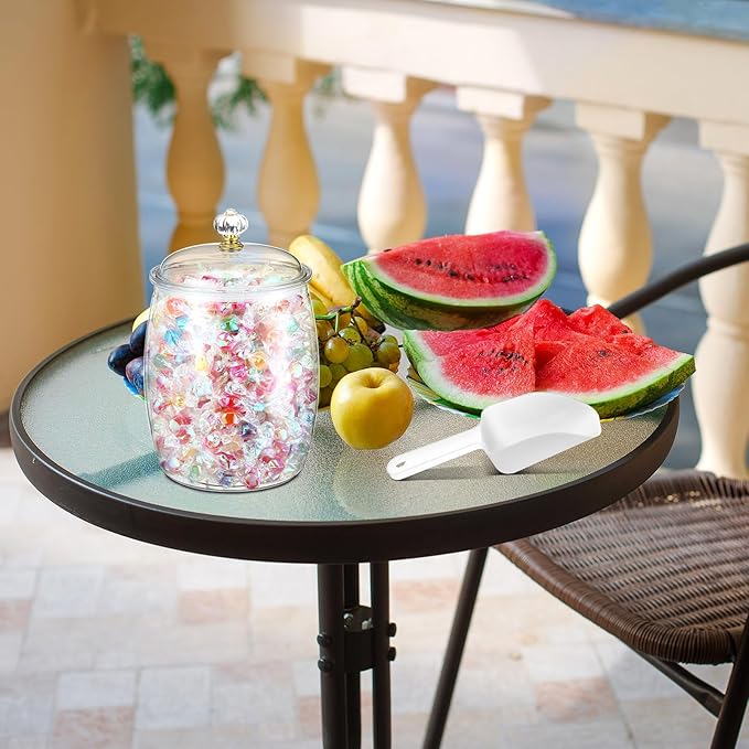 Nuogo 0.5 Gallon/64 oz Candy Jar With Lid and Spoon Clear Cookie Container Candy Jar Large Airtight Apothecary Storage Organization for Wedding Home Kitchen Bar