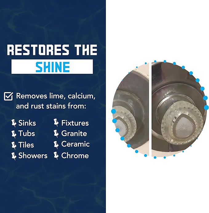 Diamond Shine Professional Combo Pack Bathroom & Kitchen Cleaners Hard Water Remover Shower Doors Cooktops Stainless Steel Faucets