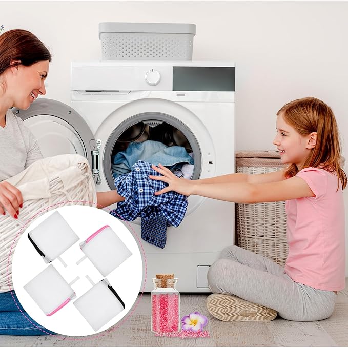 4 Pcs Small Laundry Mesh Bags Mini Washing Machine Underwear Washing Bag Lingerie Bags for Delicates Mini Mesh Net Foldable for Underwear Panties Bra Small Accessories