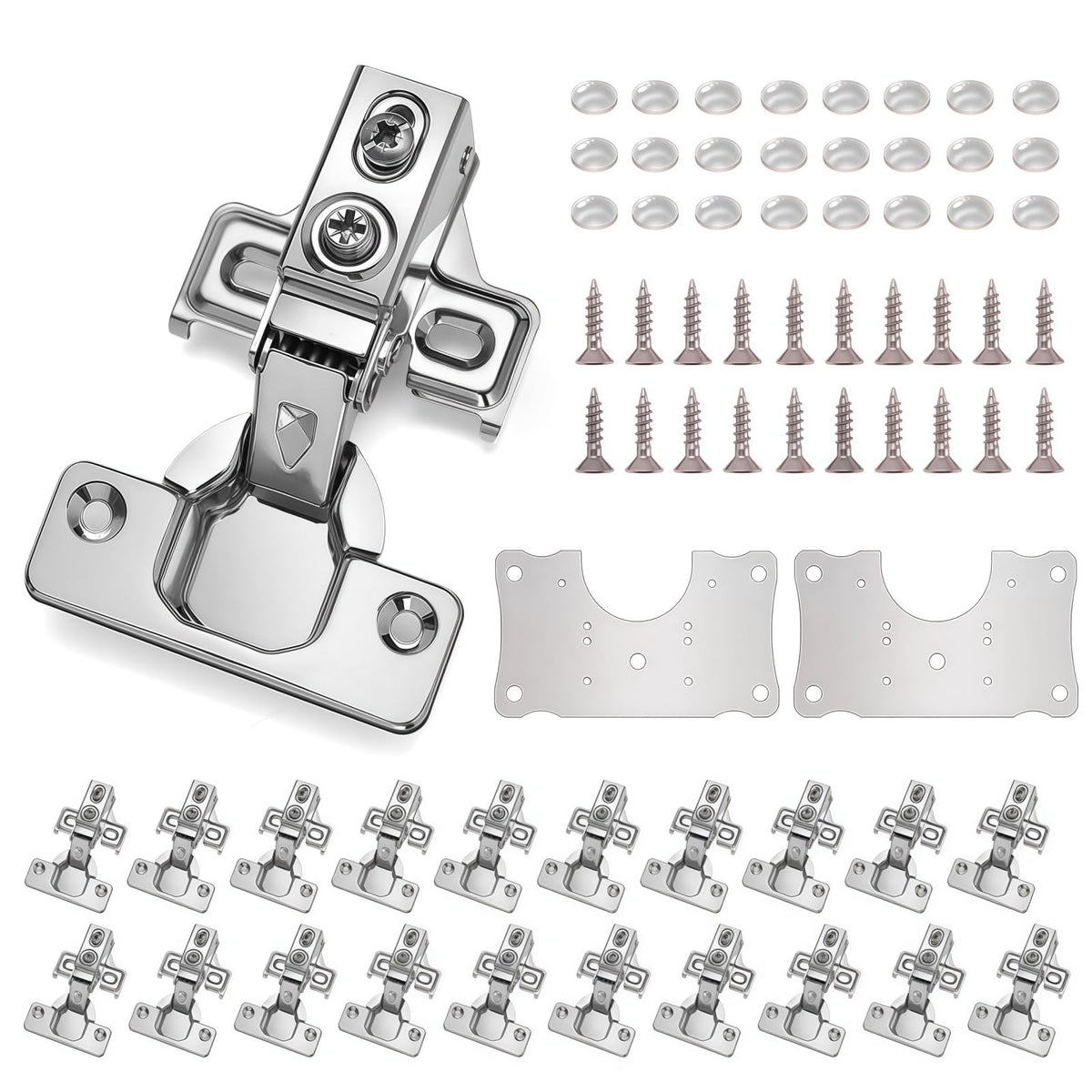 Cabinet Hinges - 40 Pack for 1/2 Inch Overlay Cabinet | Home Repair - Image 1