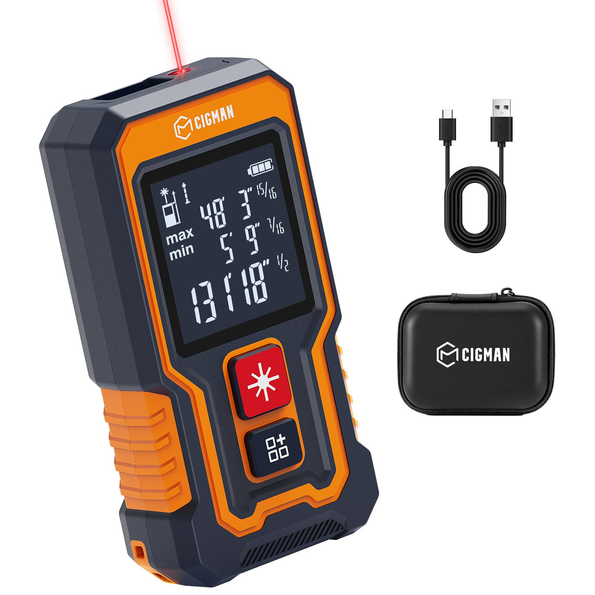 CIGMAN Mini Laser Measuring Tool, 262Ft Laser Measure - Image 1