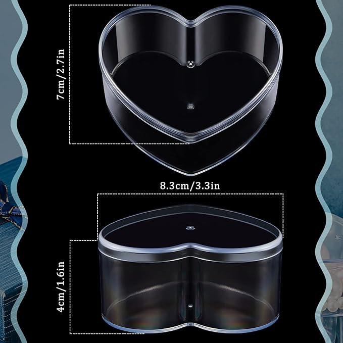 Blulu 8 Pcs Clear Acrylic Box with Lid Plastic Jewelry Mini Storage Box Mini Cube Containers for Candy and Tiny Jewelry Easter Party Favor(3.27 x 2.76 x 1.57 Inch,Classic Style)