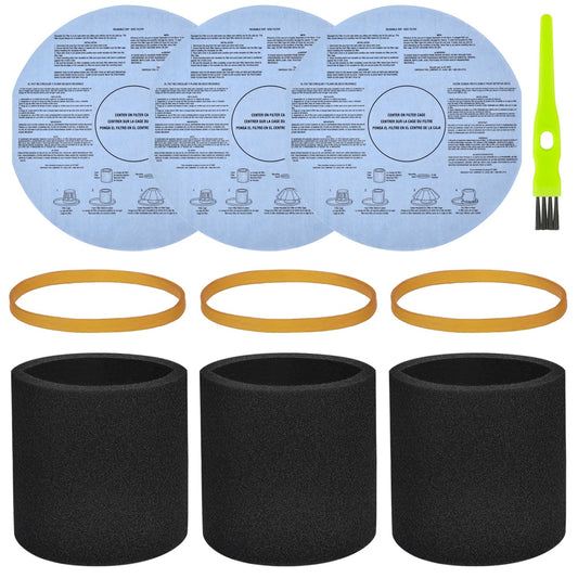 3 Pack 90585 Foam Sleeve Filter and 3 Pack 90107/90137 Wet Dry - Image 1
