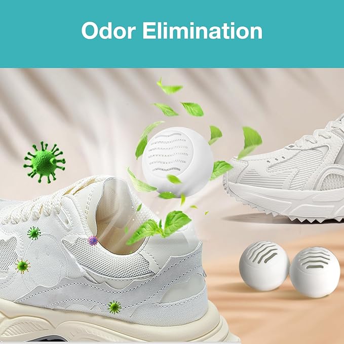 Odor Deodorizer & Insect Repellent Balls, 12-Pack, Plant-Based, All-Natural Scent, Bug & Moth Deterrent for Shoes, Gym Bags, Drawers, & Lockers, Freshens and Protects