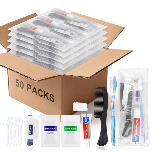 50 Sets Bulk Hygiene Kits for Homeless,Basic Toiletry Kit - Image 1
