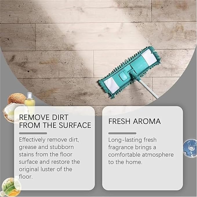 Mop Soap for Floor Cleaning, Highly Scented Brazilian Waves Floor Cleaner, 120ml Multisurface Bathroom & Kitchen Cleaner for Bathroom, Kitchen, Tile, Hardwood & Laminate Surfaces (1, 2Pcs)