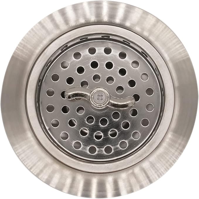 Westbrass R213-07 Wing Nut Style Large Kitchen Basket Strainer, Satin Nickel