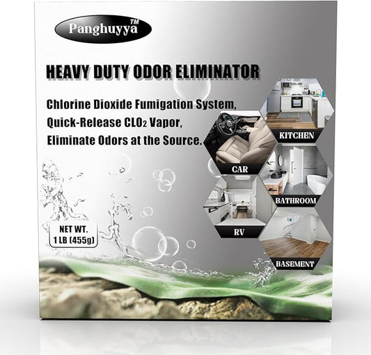 Car Deodorizer Odor Eliminator, Chlorine Dioxide Odor Removal, Fast-Release Clo2 Vapor Eliminate Odor for Car and Home, 100% Without Fragrance or Residue.